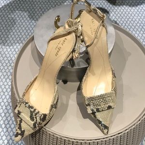 Kate Spade Golden Python Heels